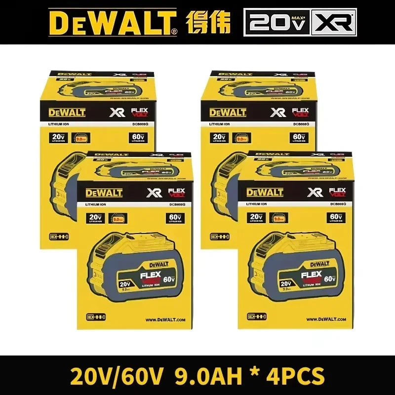 🦞DeWALT 100% Original Battery 20V/60V9Ah MAX FlexVolt for DCB205 DCB206 DCB209 DCB182 Power Tool with Charger🚀