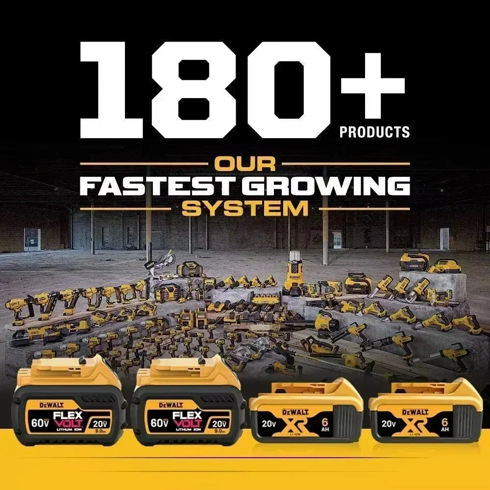 🦞DeWALT 100% Original Battery 20V/60V9Ah MAX FlexVolt for DCB205 DCB206 DCB209 DCB182 Power Tool with Charger🚀