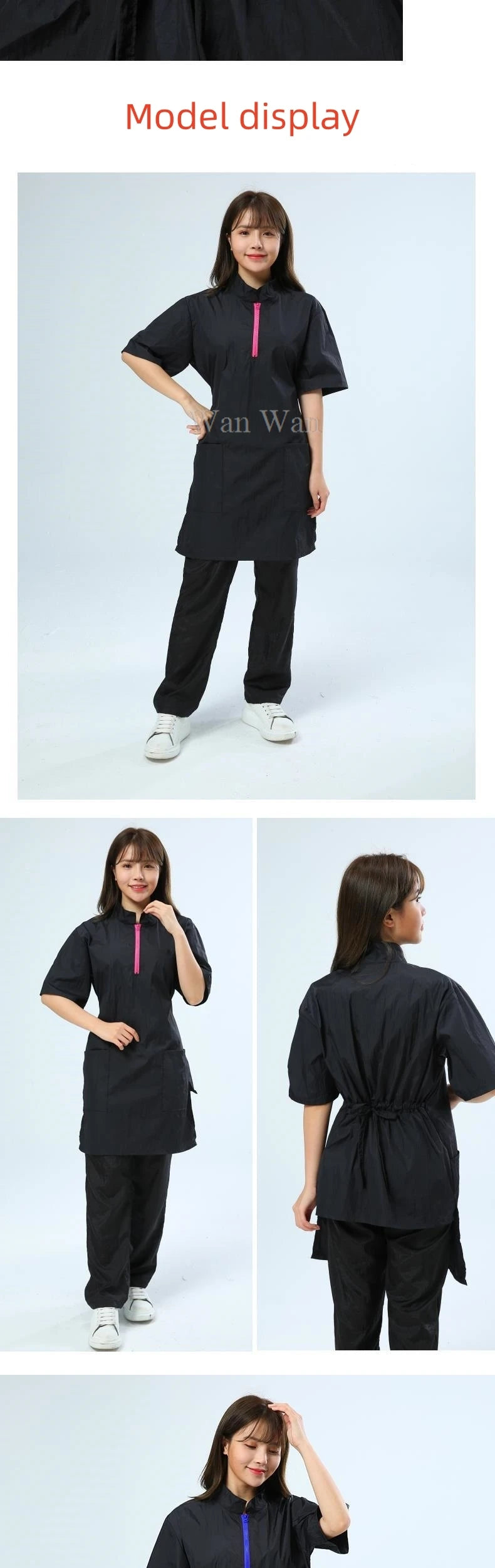 Pet Dog Grooming Clothing Waterproof Work Clothes Pet Groomer Uniforms Long Style Hair Salon Anti Hair Smock Hairdresser Gown