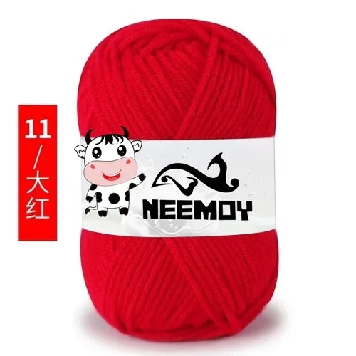 25g Neemoy New 4-strand Combed Milk Cotton Wool Ball Doll Blanket Hook Shoes Crochet Material Bag Wool Manual Weaving