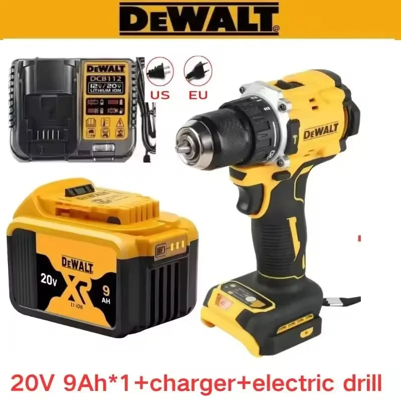 Original DEWALT Battery 20V/60V 6-9.0Ah Rechargeable Li-Ion Battery ,Dewalt Tool Battery, Charger Dewalt Battery+electric Drill