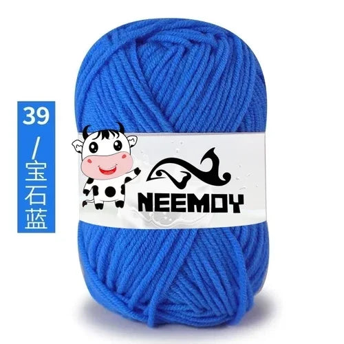 25g Neemoy New 4-strand Combed Milk Cotton Wool Ball Doll Blanket Hook Shoes Crochet Material Bag Wool Manual Weaving