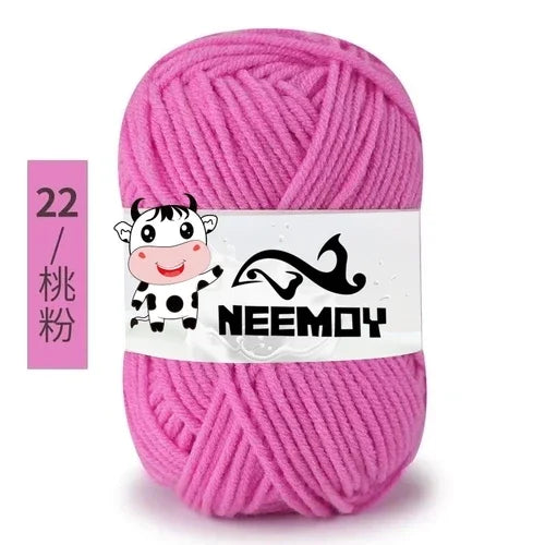 25g Neemoy New 4-strand Combed Milk Cotton Wool Ball Doll Blanket Hook Shoes Crochet Material Bag Wool Manual Weaving