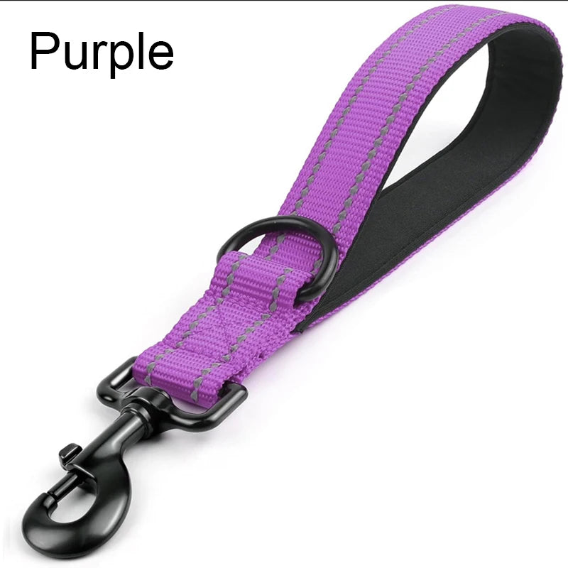 30/45/60cm Dog Leash Short Dogs Leash Nylon Leashes for Large Dog Walking With Zinc Alloy Lock Lockable 360 Degree Rotation