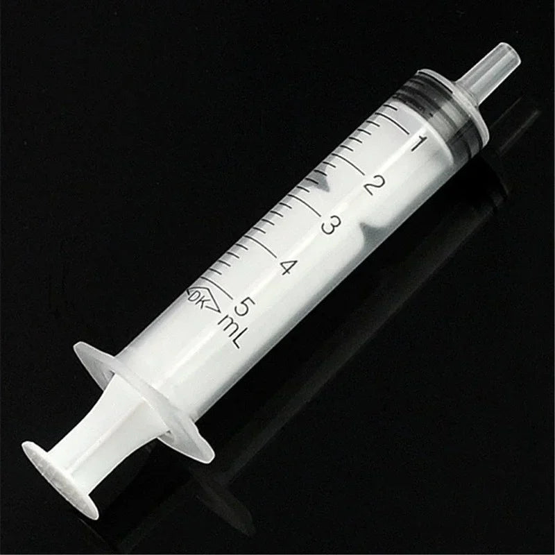 10x Disposable Plastic 5ml Syringes Without Needles for Laboratory Nutrition Measurement Small Pet Food Feeder (Without Needle)