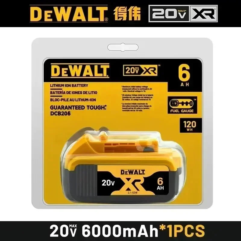 DeWALT Original Battery 20V 5.0Ah 6.0Ah MAX FlexVolt for DCB606 DCB205 DCB206 DCB209 DCB182 Power Tool with Charger