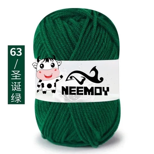 25g Neemoy New 4-strand Combed Milk Cotton Wool Ball Doll Blanket Hook Shoes Crochet Material Bag Wool Manual Weaving