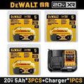 DeWALT Original Battery 20V 5.0Ah 6.0Ah MAX FlexVolt for DCB606 DCB205 DCB206 DCB209 DCB182 Power Tool with Charger