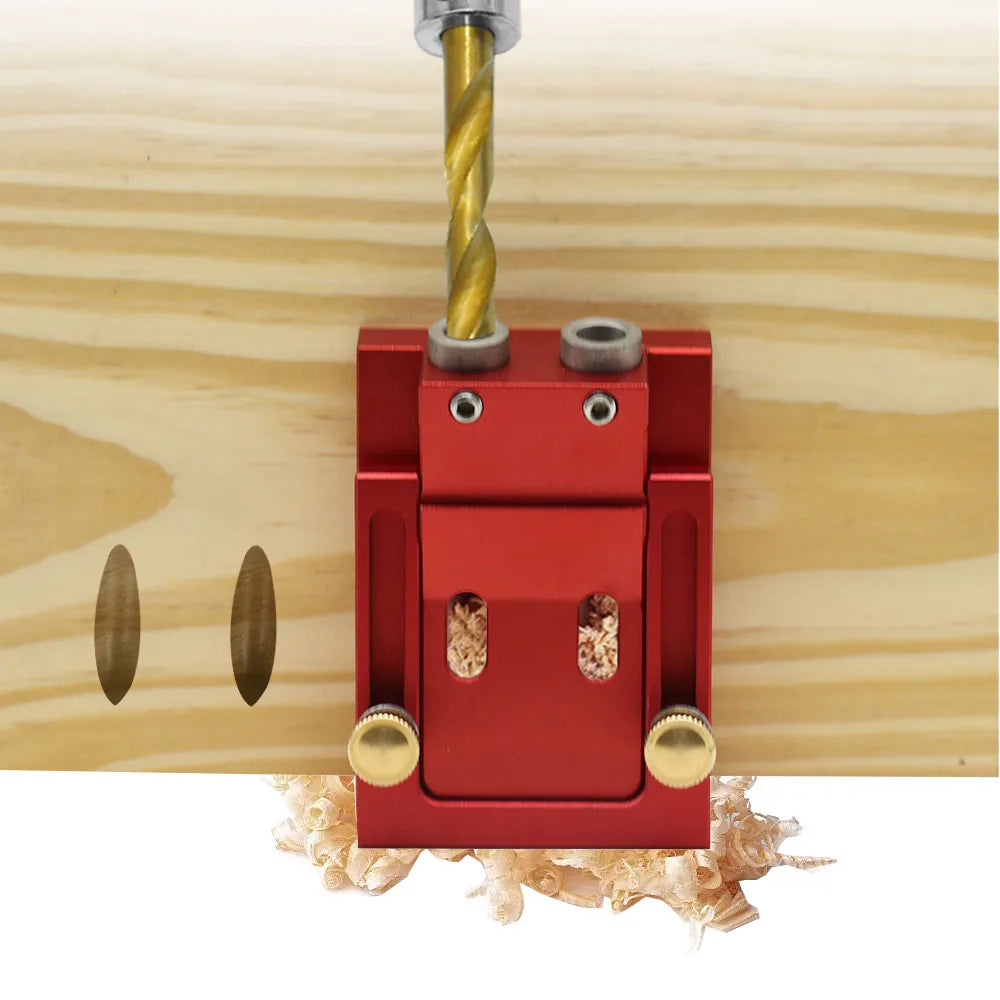 Adjustable Pocket Hole Jig Kit 9mm Angle Drill Guide Woodworking Tool Hole Puncher Locator Jig Drill Bit Carpentry Tools