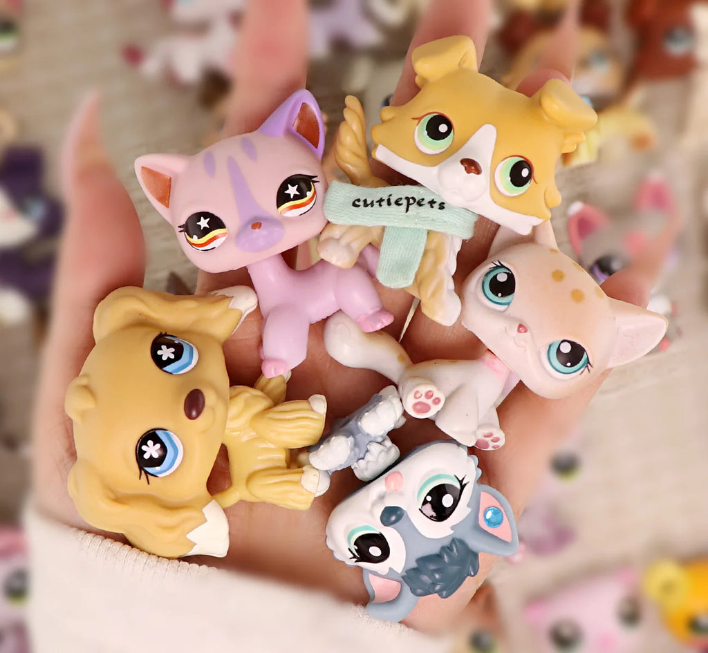 More Toys Lovely Pet Shop Shorthair Cat Dachshund Collie Deer Husky Wolf with Accessories Set