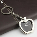 Creative Key Chain Mini Heart Square Round Oval Insert Photo Frame Rotary Keychain Keyring Women Gifts