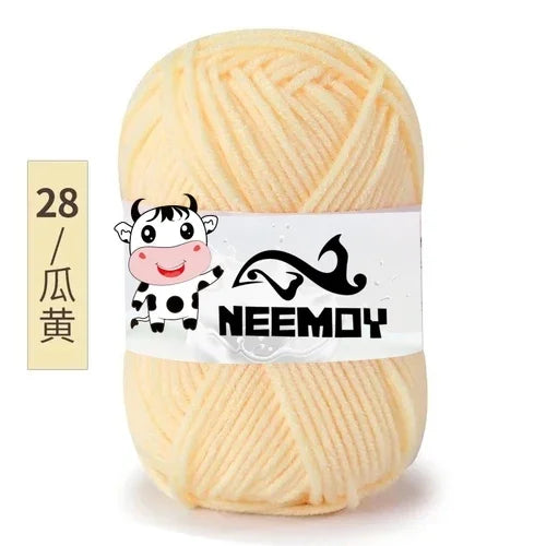 25g Neemoy New 4-strand Combed Milk Cotton Wool Ball Doll Blanket Hook Shoes Crochet Material Bag Wool Manual Weaving
