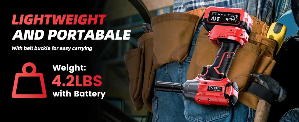 1/2 Inch Cordless Impact Wrench 480Ft-lbs/650N.m Brushless|3300RPM Electric Impact Gun with 2x4000mAh Batteries&4 Sockets