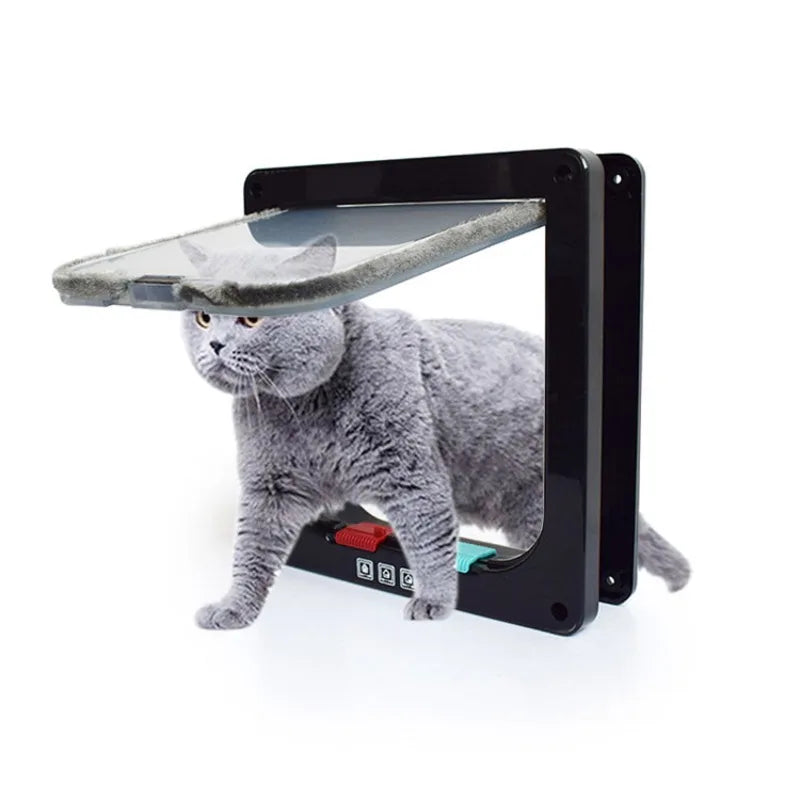 Smart Pet Door Automatic Closing Cat Door Secure Dog Doors Convenient Cat Doors SelfLocking Safe Durable Puppy Gates