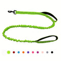 Heavy Duty Bungee Dog Leash, 5-Foot Shock Absorbing Polyester Lead with Dual Padded Handles, Adjustable Waist and Secure Buckle