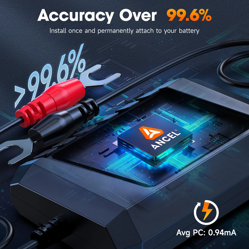 2025 ANCEL BM300 Pro Battery Monitor 24V Battery Tester 12V SOC Battery Health Analyzer Battery Tools