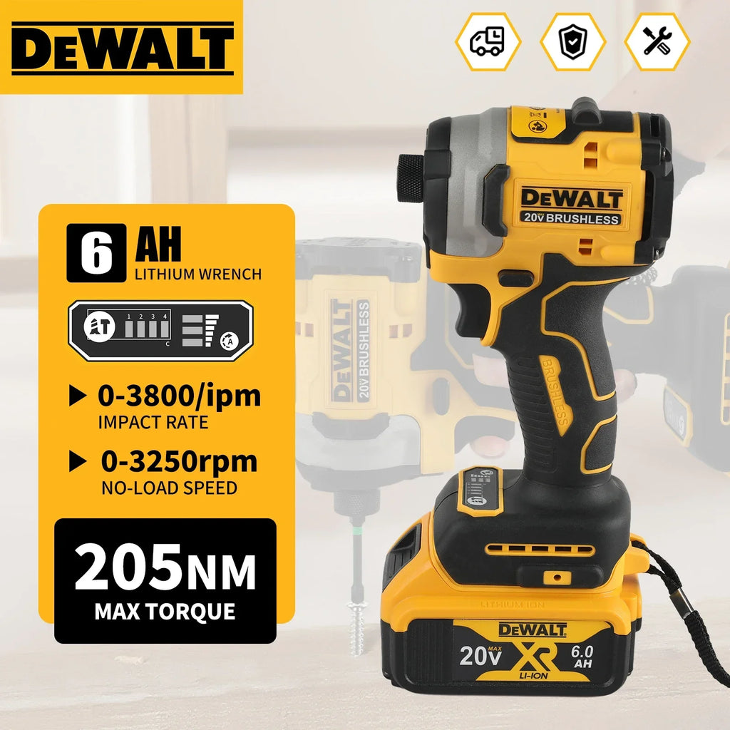 2026 NEW DEWALT DCF850 Impact Driver Electric Driver 20V Lithium Battery Brushless battery screwdrivers High Torque tools