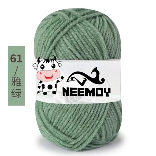 25g Neemoy New 4-strand Combed Milk Cotton Wool Ball Doll Blanket Hook Shoes Crochet Material Bag Wool Manual Weaving
