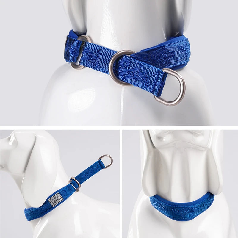 Winhyepet Pet Dog Collar P-chain No Pull Walking Traveling Light 3M Reflection Liner for Great & Small Puppy Bulldog  YC1851