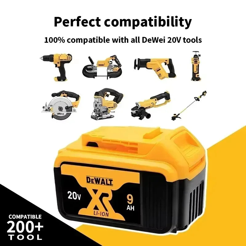 Original DEWALT Battery 20V/60V 6-9.0Ah Rechargeable Li-Ion Battery ,Dewalt Tool Battery, Charger Dewalt Battery+electric Drill