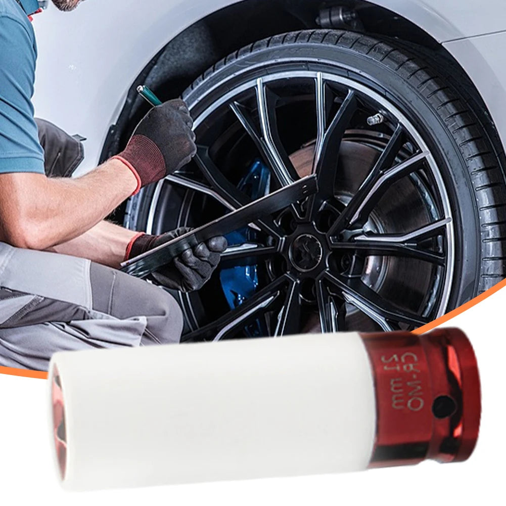 17/19/21/22mm Hex Sockets Pneumatic Wrench Tire Screw Sleeve 1/2 Inch Square Drive Tire Protection Sleeve Drive Wheel Protector