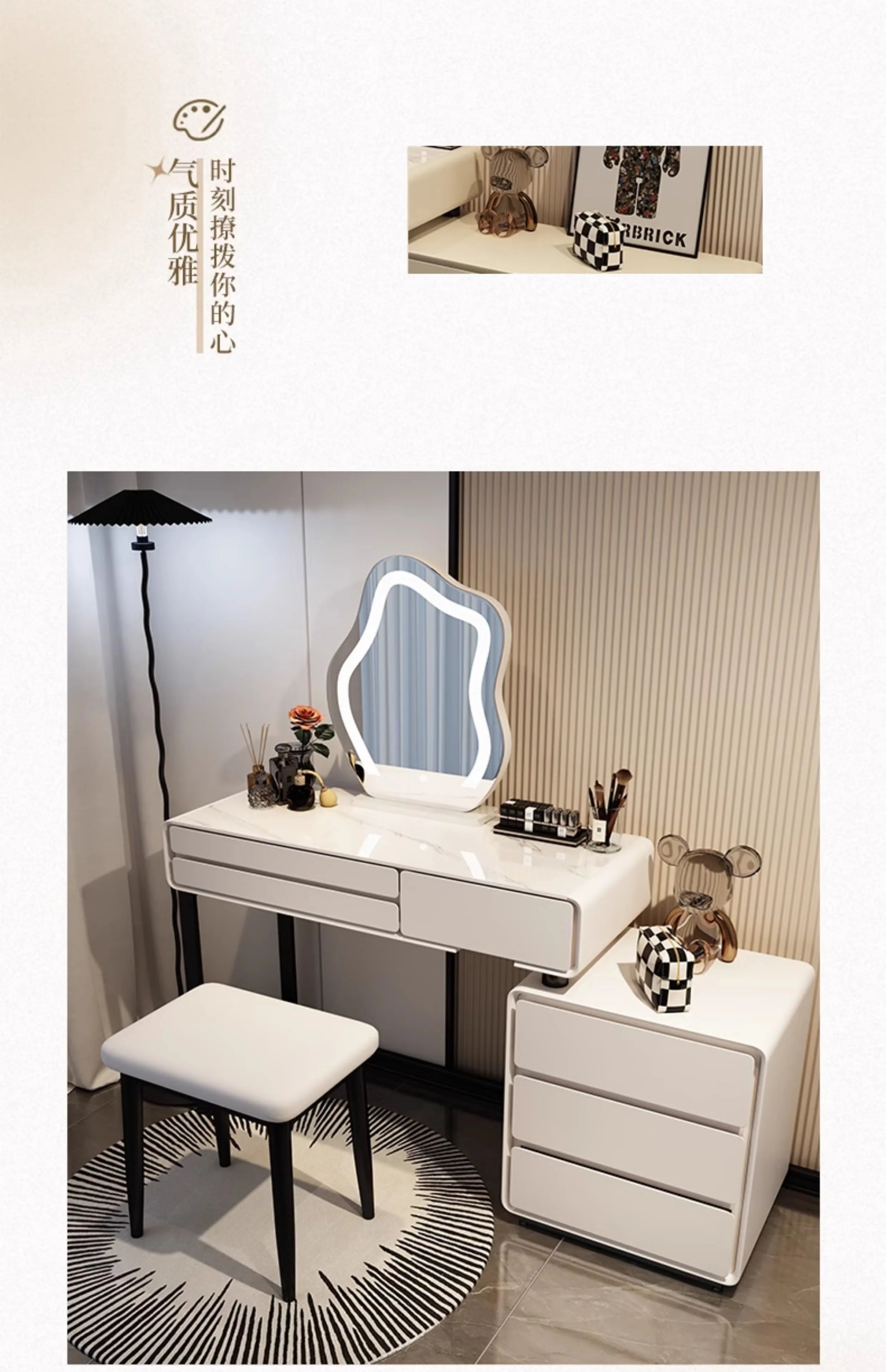 Decor Vanity Table Modern Dresser Drawer Vanity TableLuxury Bedroom Tocador De Maquillaje Para Dormitorio Bedroom Furniture