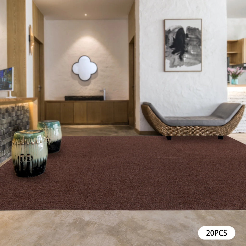 20Pcs Self-Adhesive Carpets Household Items Wrinkle Resistance for Restaurants/Homes/Corridors/Game Rooms