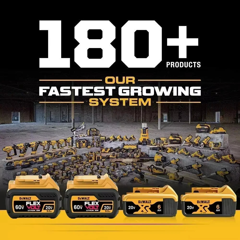 🦞DeWALT 100% Original Battery 20V/60V9Ah MAX FlexVolt for DCB205 DCB206 DCB209 DCB182 Power Tool with Charger🚀