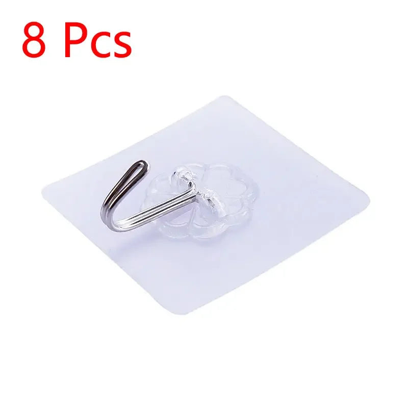 Transparent Wall Hooks Strong Self Adhesive Door Wall Hangers Hook Home Storage Hooks Suction Cup Heavy Load Hook Holder Racks