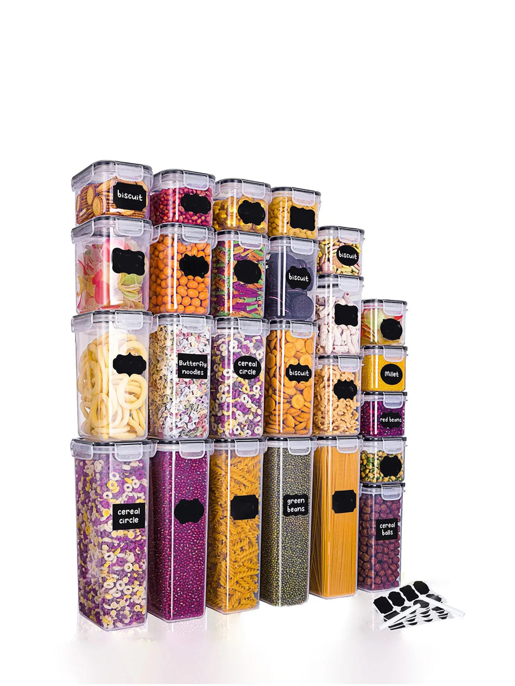 18pcs,Sealed milk jar Sugar jar storage containers with labels and labels - perfect for milk and sugar - keep food fresh