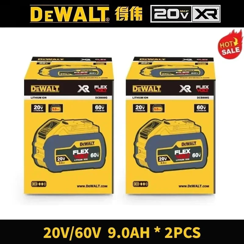 🦞DeWALT 100% Original Battery 20V/60V9Ah MAX FlexVolt for DCB205 DCB206 DCB209 DCB182 Power Tool with Charger🚀