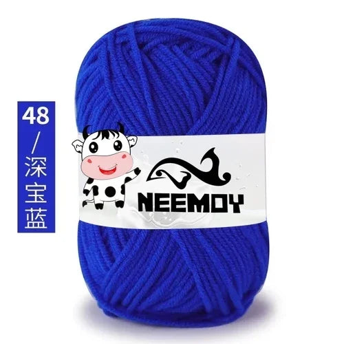 25g Neemoy New 4-strand Combed Milk Cotton Wool Ball Doll Blanket Hook Shoes Crochet Material Bag Wool Manual Weaving