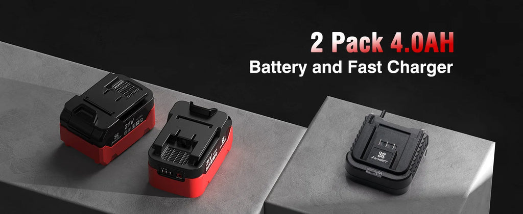 AVHRIT 1/2"Brushless Cordless Impact Wrench 650Nm(480Ft-lbs) 2200RPM w/ 2x4Ah Battery Kit & Sockets-Heavy Duty for Car/Truck/DIY