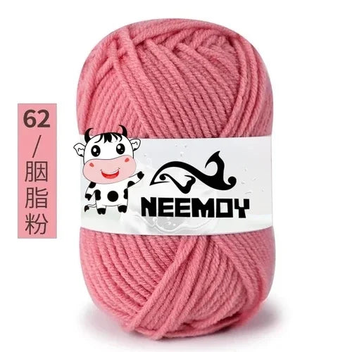 25g Neemoy New 4-strand Combed Milk Cotton Wool Ball Doll Blanket Hook Shoes Crochet Material Bag Wool Manual Weaving