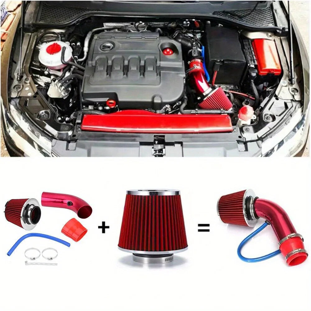Cold Air Intake Filter Induction Pipe Power Flow Hose System Car Accessories