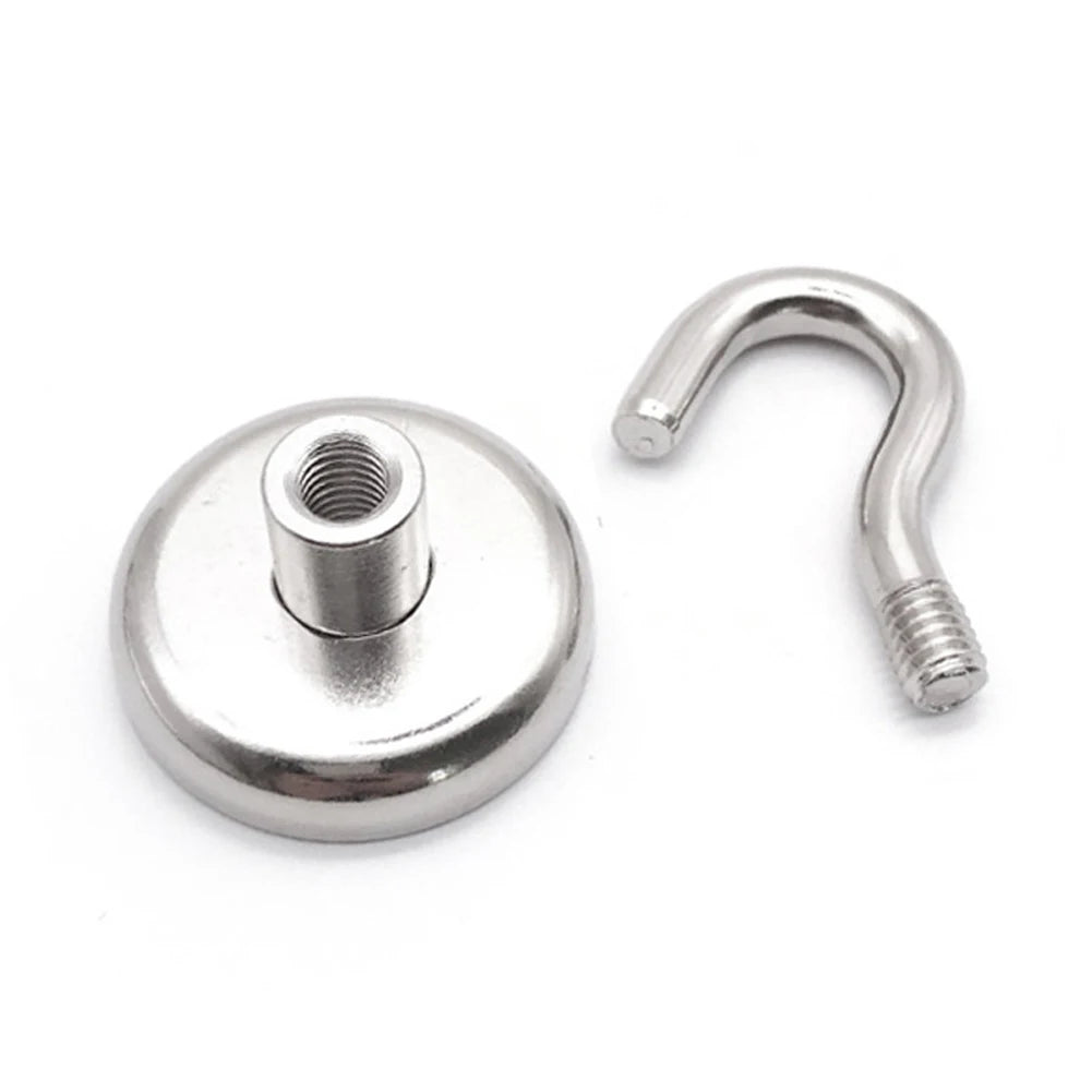 10Pcs Strong Magnetic Hooks Punch free Practical Load Bearing Hook Thick Wall Storage For Indoor Outdoor Home Kitchen 2/12/34kg