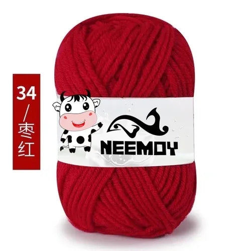 25g Neemoy New 4-strand Combed Milk Cotton Wool Ball Doll Blanket Hook Shoes Crochet Material Bag Wool Manual Weaving