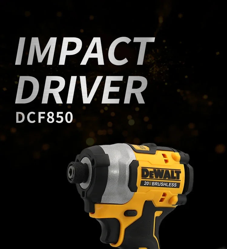 DEWALT DCF850 20V MAX Brushless Impact Driver 205NM 3-Speed 3250RPM 1/4" Hex Chuck PrecisionDrive Bare Tool