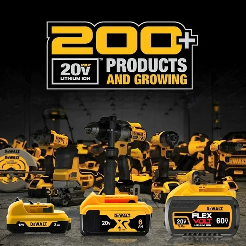 DeWALT Original Battery 20V 5.0Ah 6.0Ah MAX FlexVolt for DCB606 DCB205 DCB206 DCB209 DCB182 Power Tool with Charger