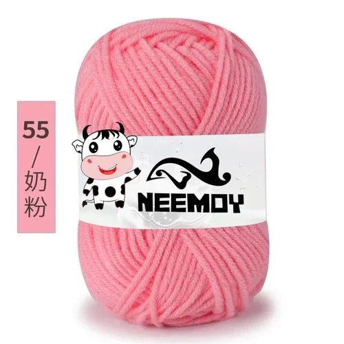 25g Neemoy New 4-strand Combed Milk Cotton Wool Ball Doll Blanket Hook Shoes Crochet Material Bag Wool Manual Weaving