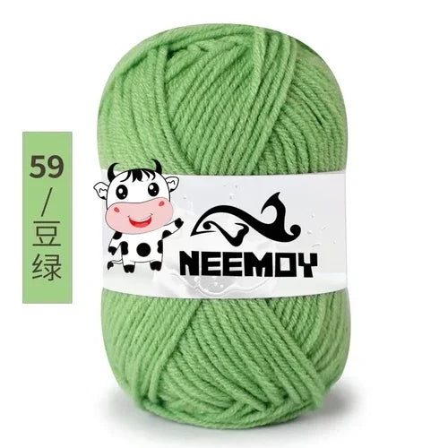 25g Neemoy New 4-strand Combed Milk Cotton Wool Ball Doll Blanket Hook Shoes Crochet Material Bag Wool Manual Weaving