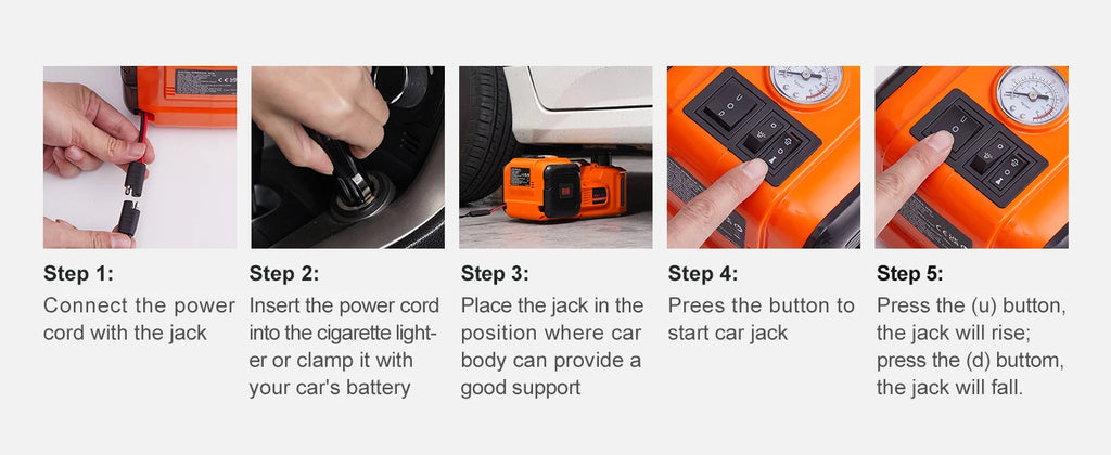 SucceBuy 5 Ton Electric Car Jack 11023 LBS Hydraulic Jack Lift Portable Car Jack for SUV Sedan Truck Change Tires Garage Repair