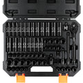 BOEN 3/8" Drive Impact Socket Set, 59-Piece Standard SAE (5/16 to 3/4 inch) and Metric (6-22mm), Include 9-Piece E-Torx Socket