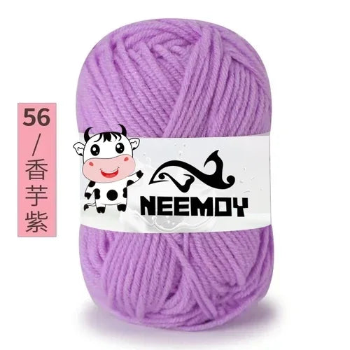 25g Neemoy New 4-strand Combed Milk Cotton Wool Ball Doll Blanket Hook Shoes Crochet Material Bag Wool Manual Weaving