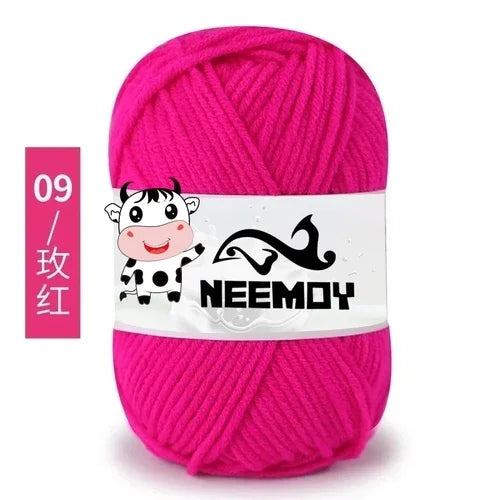 25g Neemoy New 4-strand Combed Milk Cotton Wool Ball Doll Blanket Hook Shoes Crochet Material Bag Wool Manual Weaving