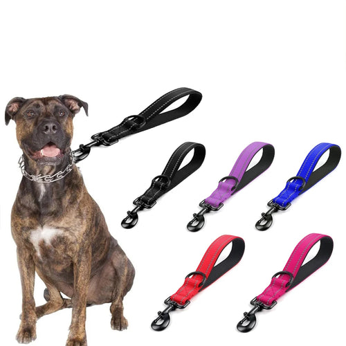 30/45/60cm Dog Leash Short Dogs Leash Nylon Leashes for Large Dog Walking With Zinc Alloy Lock Lockable 360 Degree Rotation