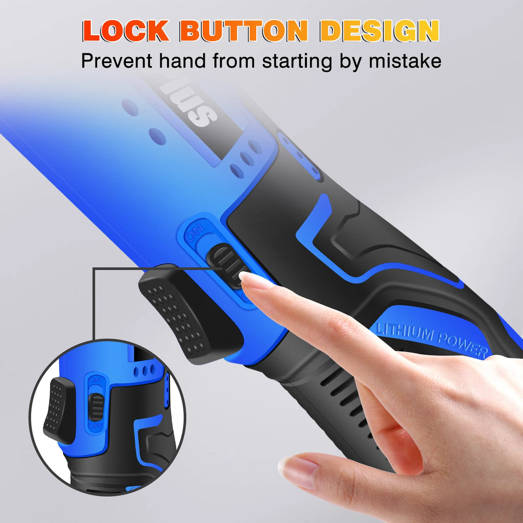 3/8” Electric Cordless Ratchet Wrench Set with 2 x1500mAh Batteries 40Nm Cordless Ratchet Wrench 90° Angle Wrench, 7 Sockets Set